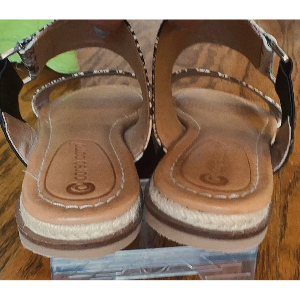 CC Corso Como Glennia Sandals Women 8M Snake Elastic‎ Strap Slide Comfort EUC